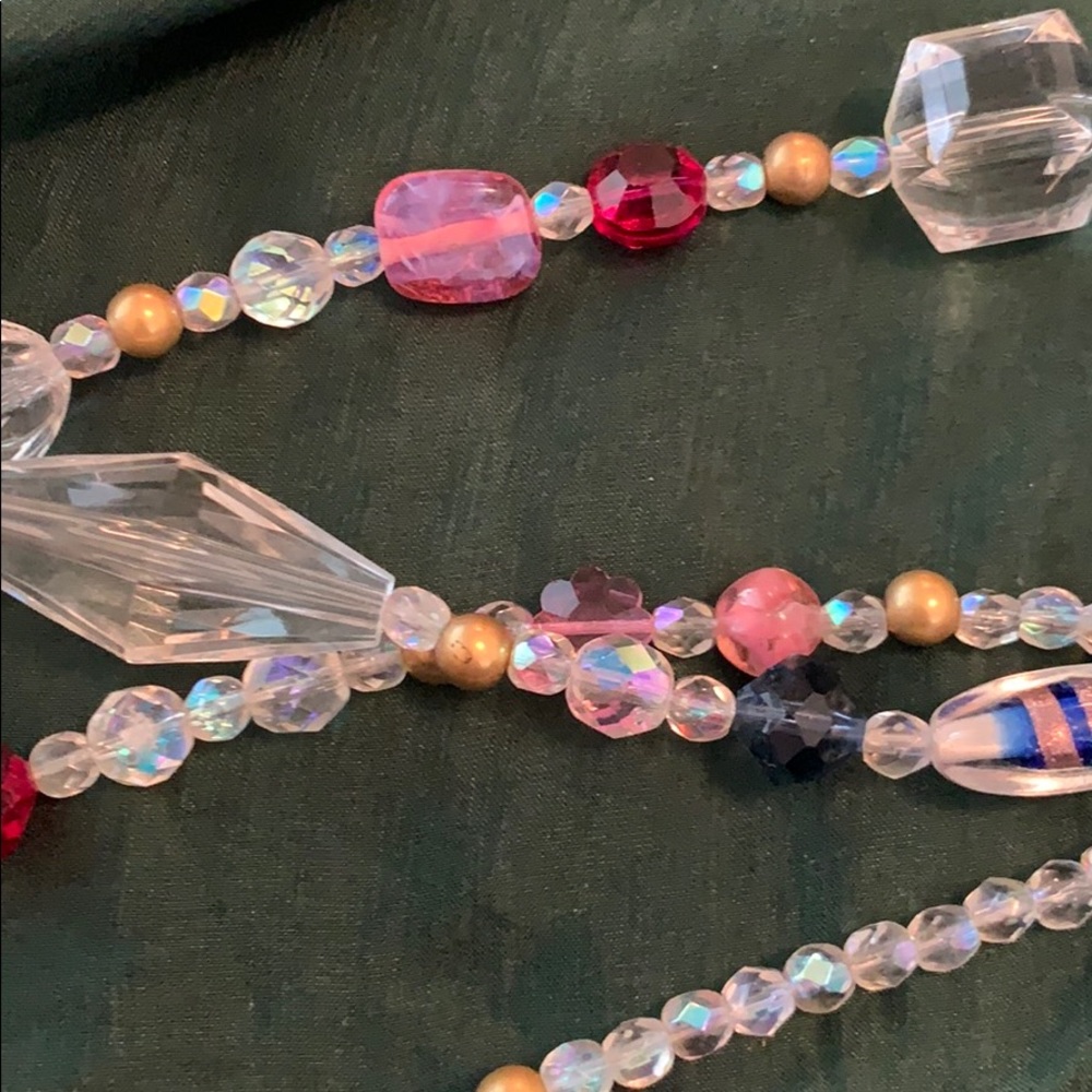 Multi-Colored And Multi-Shape Glass Bead Necklace - image 5